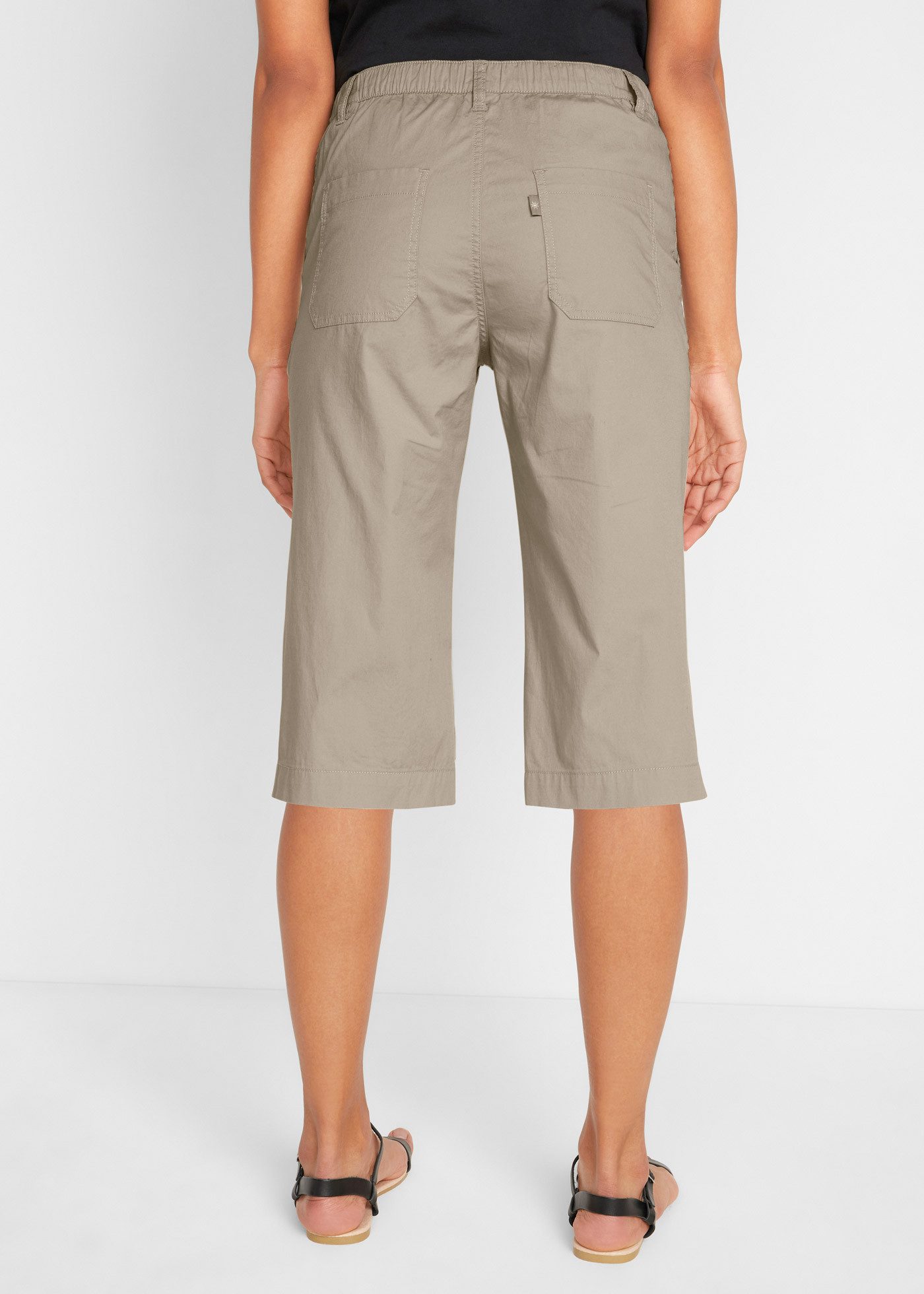 bonprix Longbermudas aus Baumwolle mit Elasthan, Regular Fit, mit Komfortbund