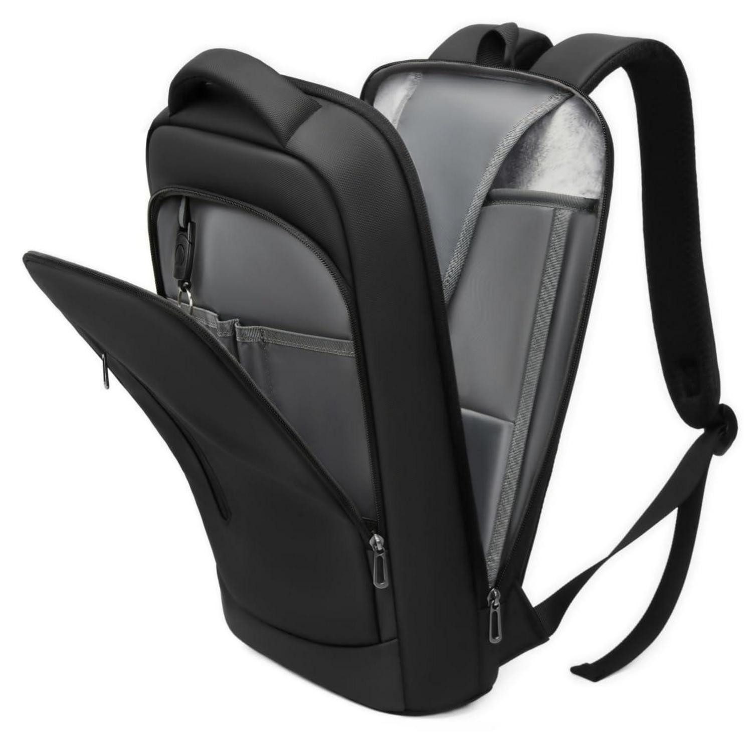 LuxusKollektion Laptoprucksack Laptop Rucksack Herren 15,6 Zoll Schwarz