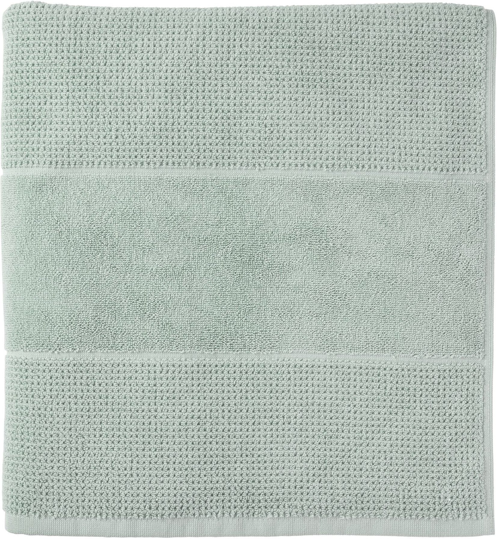 Schiesser Saunatuch Turin in angesagter Reiskornoptik, Frottier (1-St), OEKO-TEX® MADE IN GREEN
