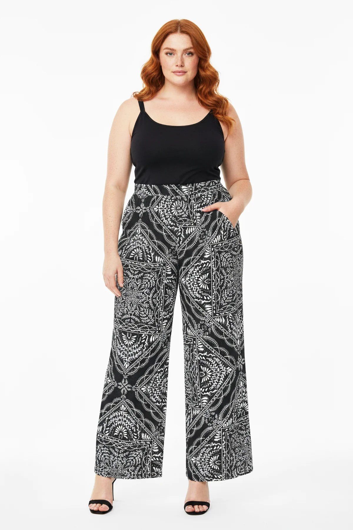 Bequeme Jeans Weit geschnittene Hose mit Taschen