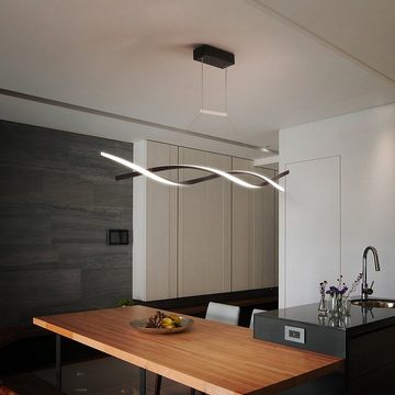 Vicbuy LED Pendelleuchte, Esstisch Pendellampe, Stufenlos Dimmbare Deckenleuchte, 100 cm Höhenverstellbare Hängeleuchte mit Fernbedienung, Esszimmer Hängelampe, Deckenlampe