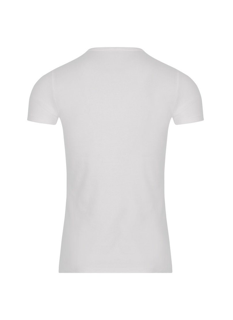 Trigema T-Shirt TRIGEMA aus weiss Baumwolle/Elastan T-Shirt