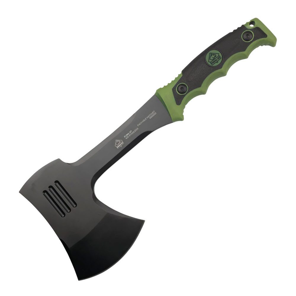Puma Messer Messerschärfer XP Packable Hatchet Beil - Grün Outdoor Axt, kompakt, besonders langlebig