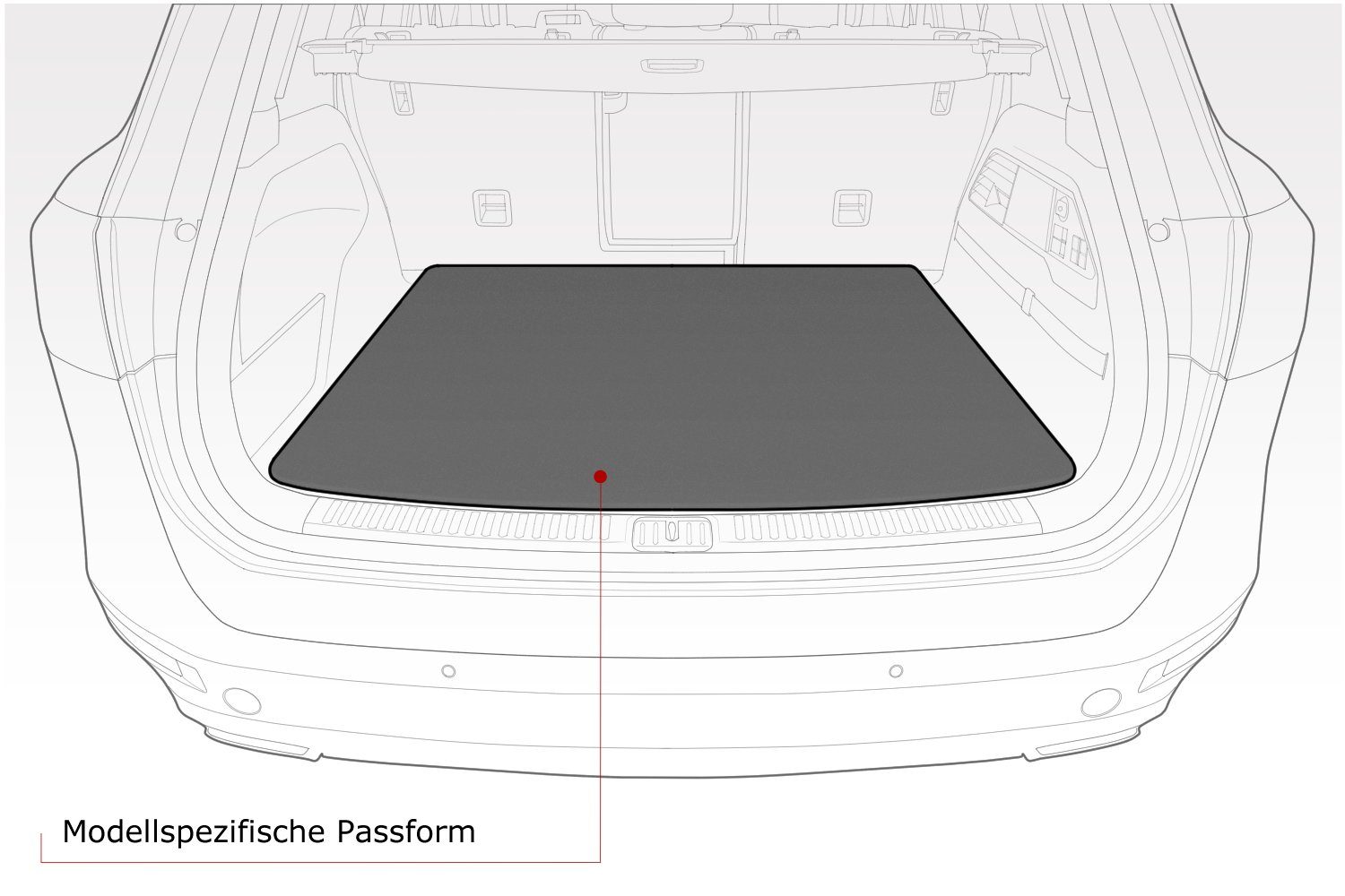 GLC Kofferraummatte 2-teilig Bj. für 2015- Mercedes EQC 2914 passgenau tuning-art Velours