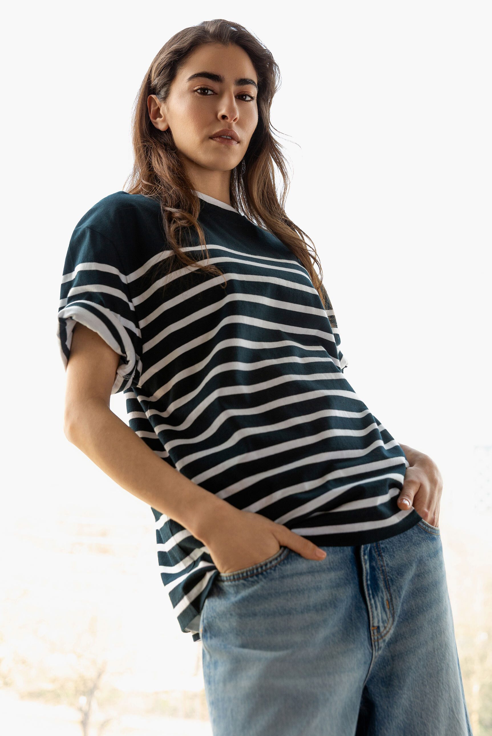 SENSES.THE LABEL Rundhalsshirt aus Baumwolle