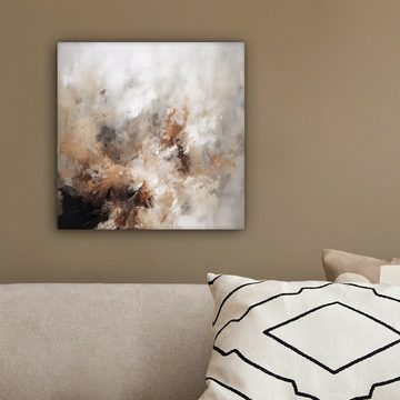 OneMillionCanvasses® Leinwandbild Farbe - Abstrakt - Beige - Kunst, (1 St), Leinwand Bilder für Wohnzimmer Schlafzimmer, 20x20 cm
