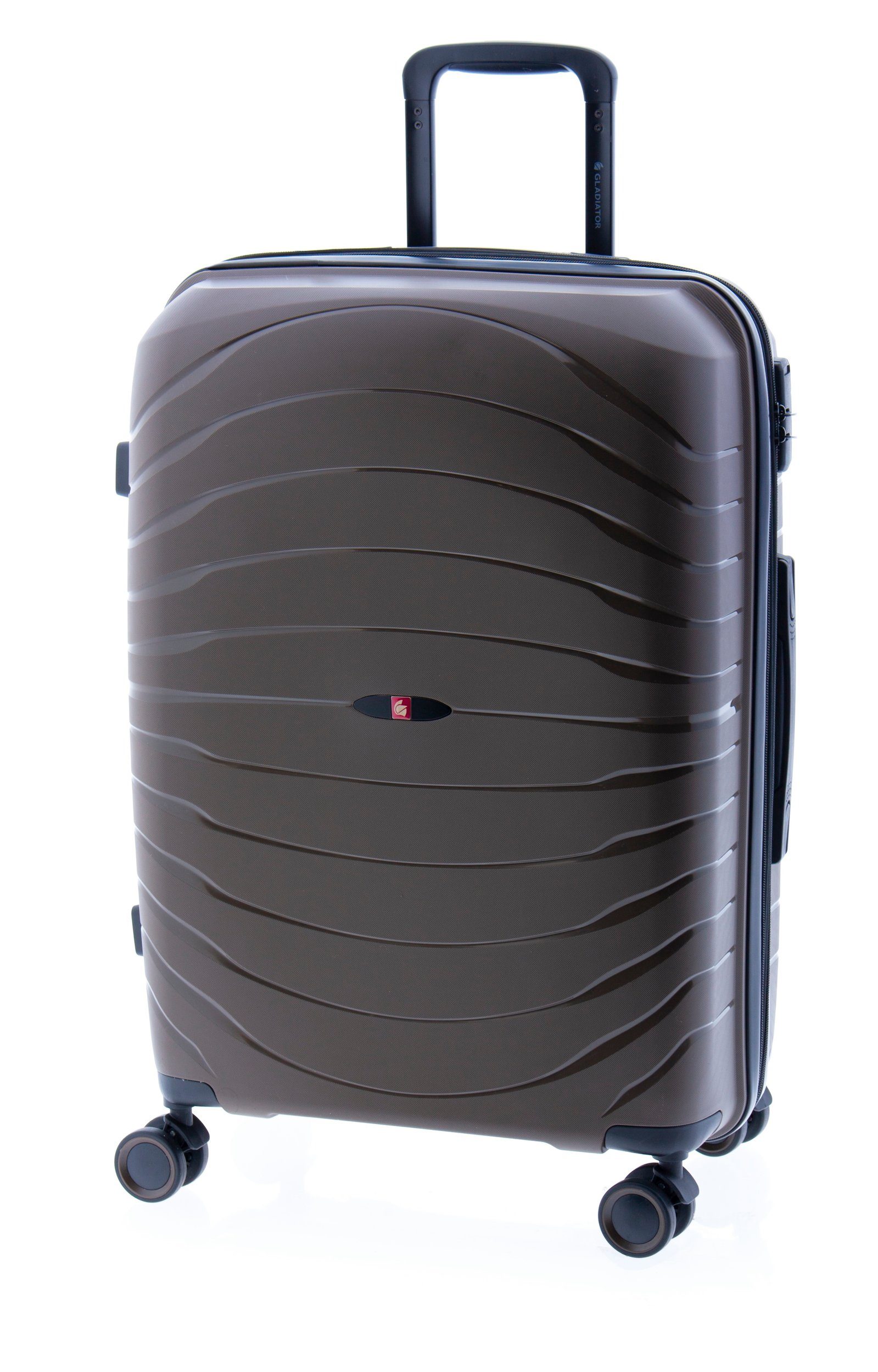 Hartschalen-Trolley - Koffer L, 77 cm, 4 Rollen, Dehnfalte, blau, grau od. rot