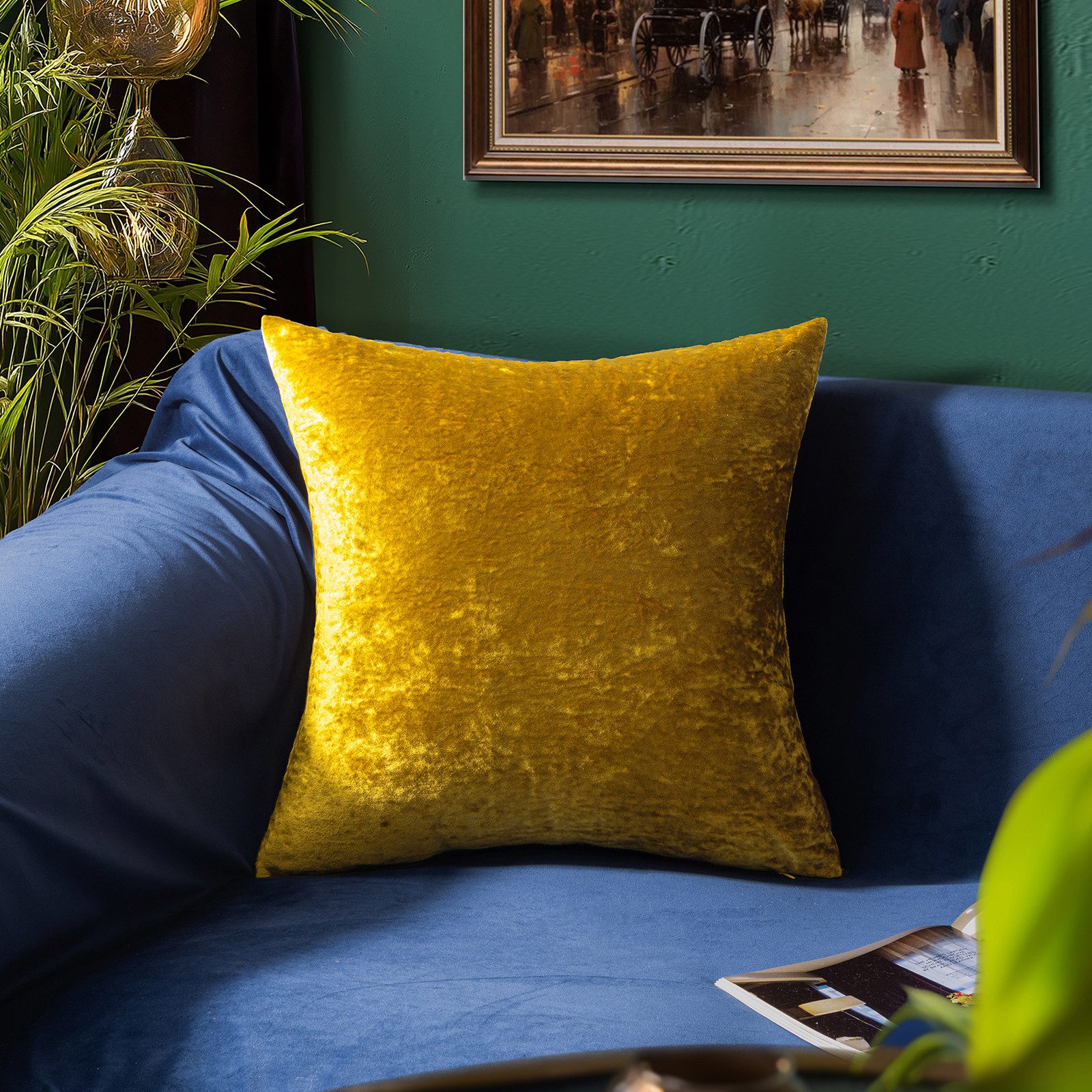 BTTO Kissenbezug 1/2er-Pack Samt-Kissenbezug 45x45cm Dekorativer Sofakissen günstig online kaufen