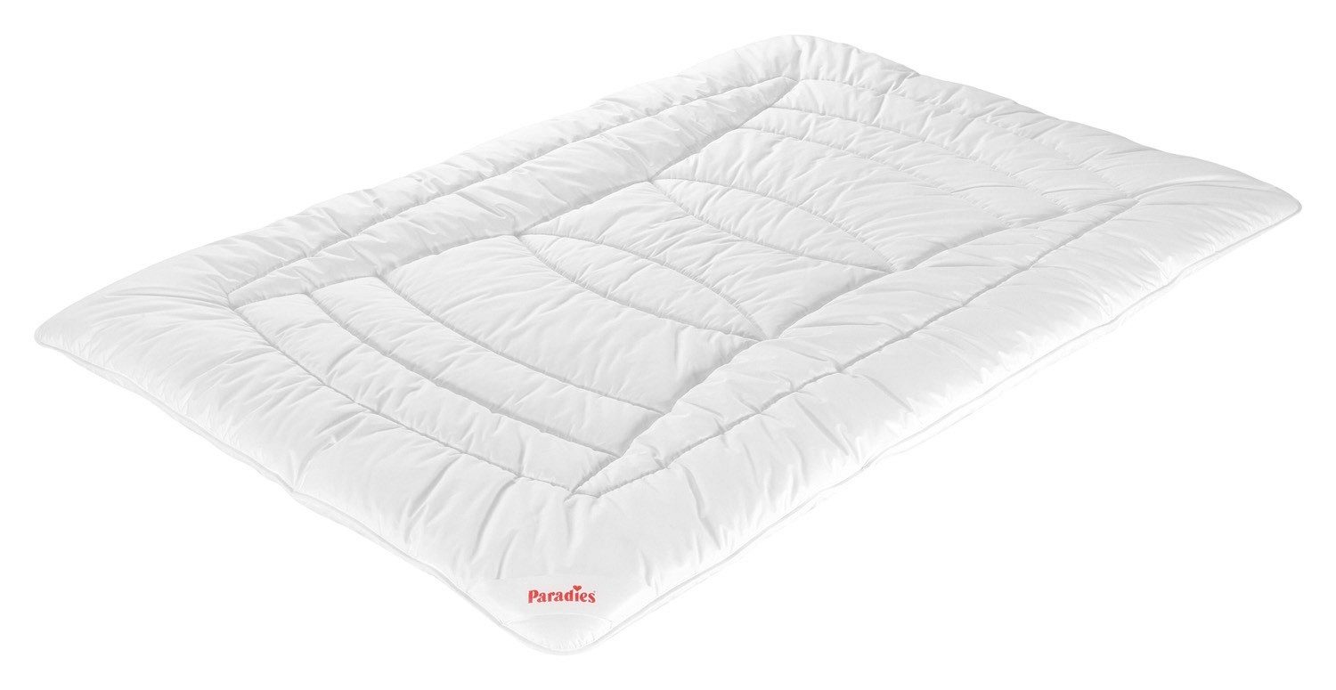 Paradies Baumwollbettdecke NIMA, 155 x 220 cm, Weiß, Textilfaserfüllung, Füllung: Polyester, Lyocell, Bezug: Bio Baumwolle