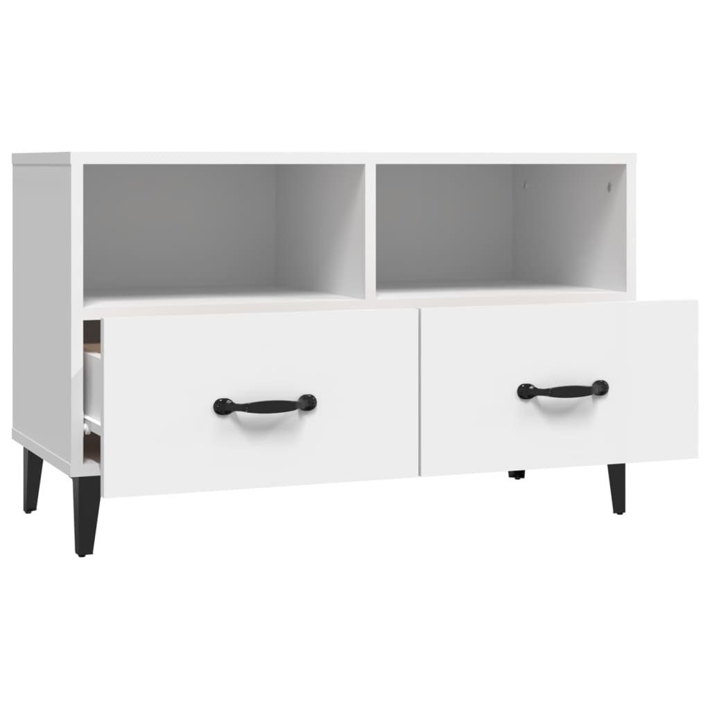 80x36x50 Holzwerkstoff TV-Schrank cm Weiß TV-Schrank (1-St) vidaXL