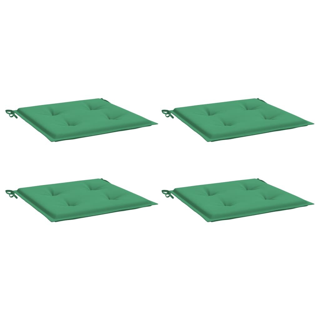 vidaXL Sitzauflage Gartenstuhl-Kissen 4 Stk. Grün günstig online kaufen