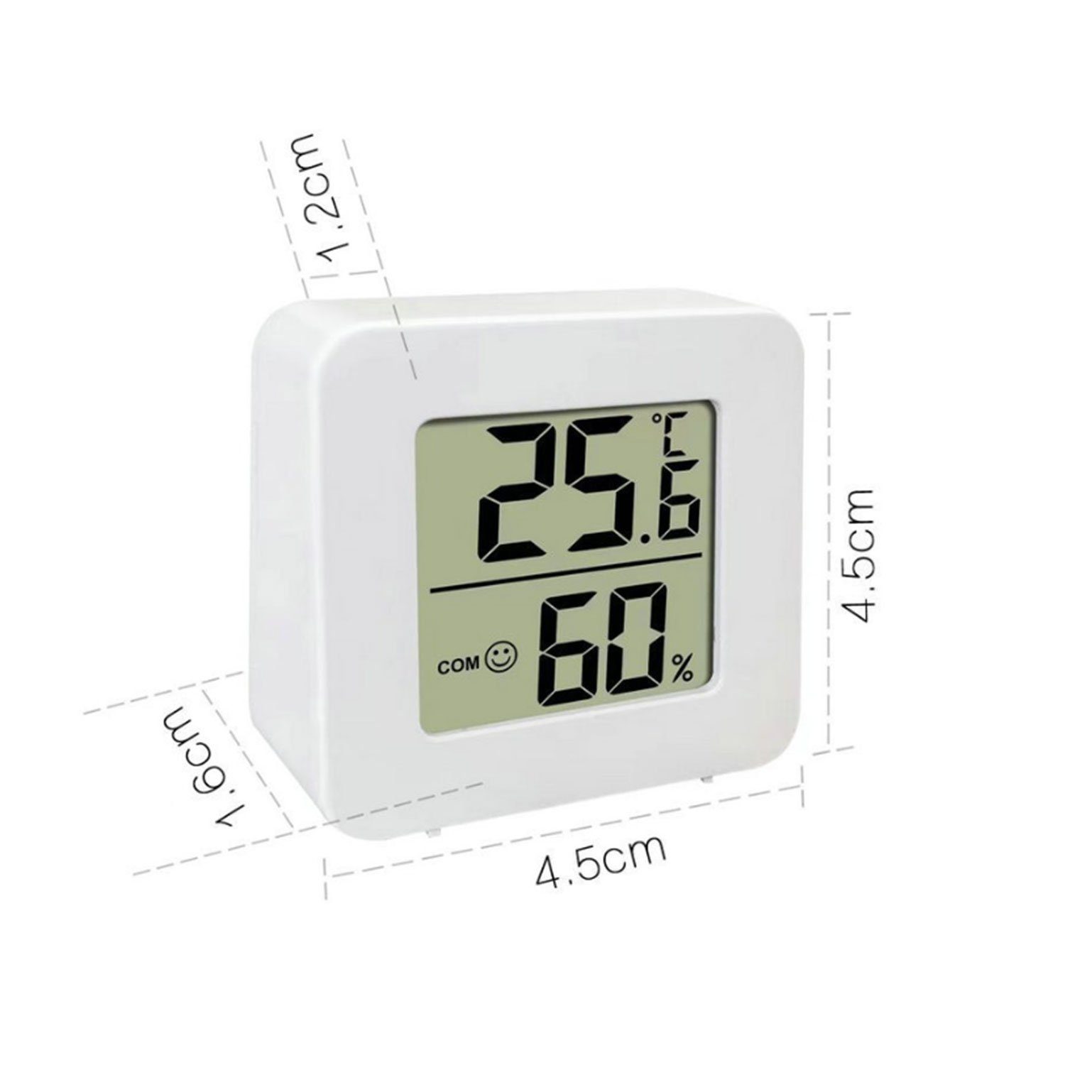 MAGICSHE Raumthermometer LCD Sensor, Intelligentes Hygrometer, Hochpräzises 4-tlg