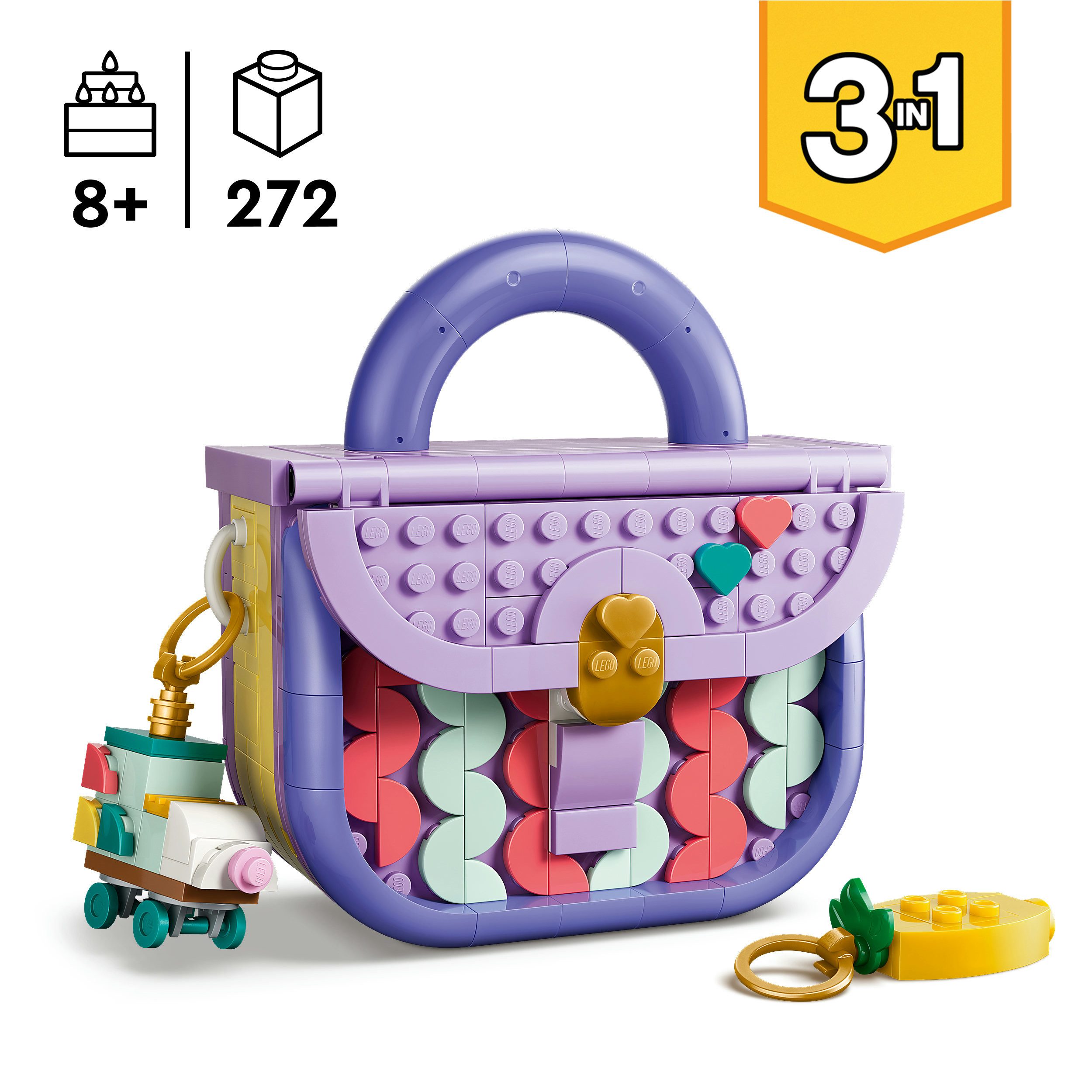 LEGO® Modische Tasche mit Staufach (31391), LEGO Creator Konstruktionsspielsteine, (272 St), Made in Europe