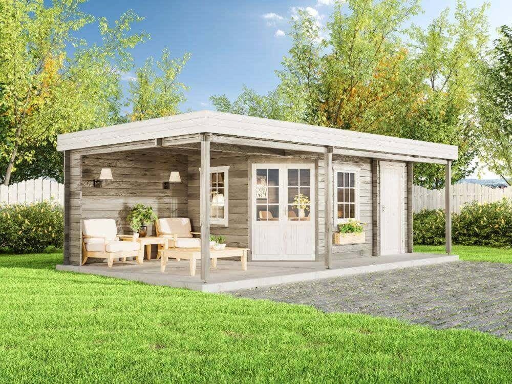Alpholz Gartenhaus »Gartenhaus Johanna40 Plus«, BxT 718,00x404,00 cm