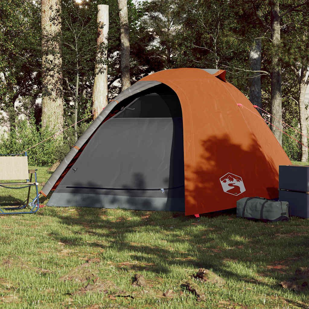 vidaXL Kuppelzelt Kuppel-Campingzelt 4 Personen Grau günstig online kaufen