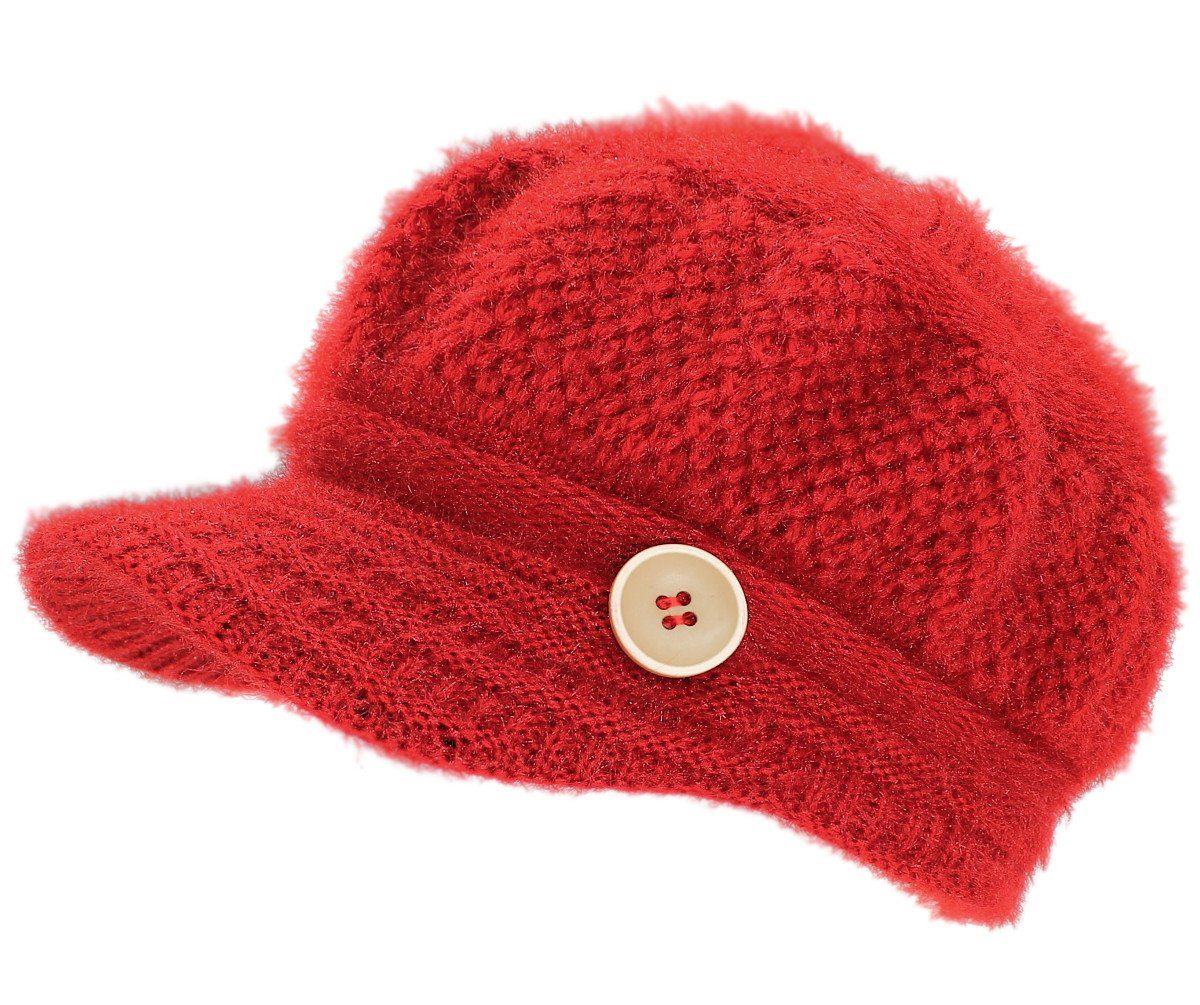 dy_mode Strickmütze Damen Schirmmütze Gefüttert Unifarben günstig online kaufen