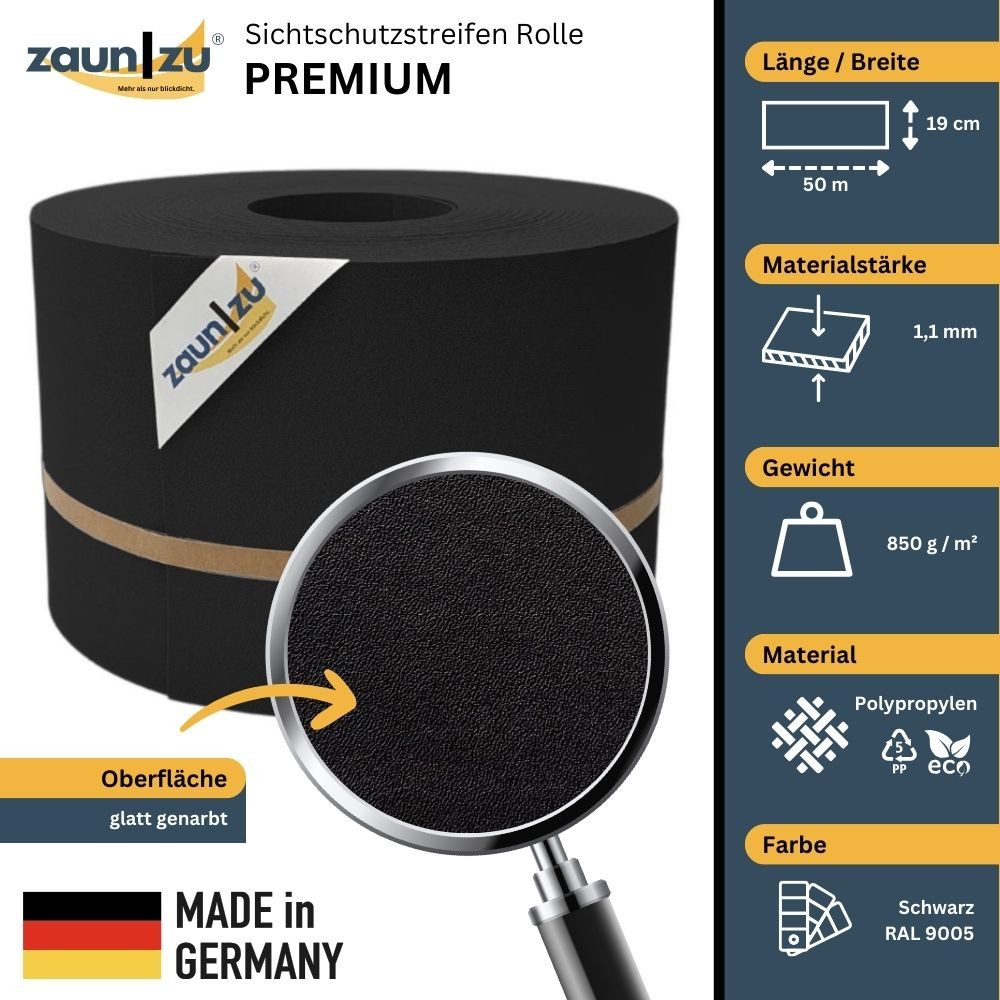zaunzu Sichtschutzstreifen Premium für Doppelstabmatten Zaunblende günstig online kaufen