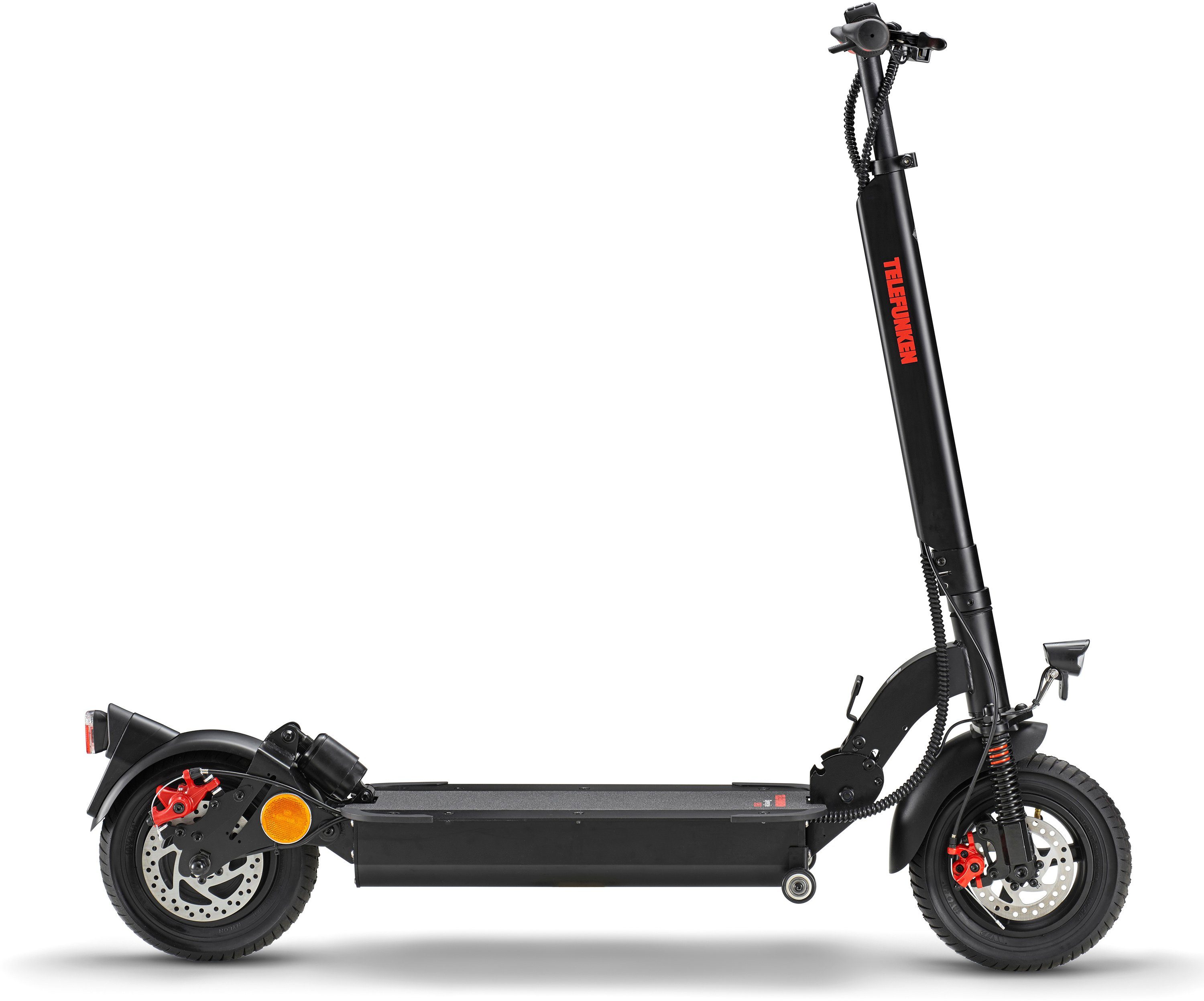 Telefunken E-Scooter Synergie S950, 20 km/h, (bis zu 50 km Reichweite, höhenverstellbar, faltbar, Scheibenbremsen), 350 W, mit Straßenzulassung, E-Scooter mit ABE