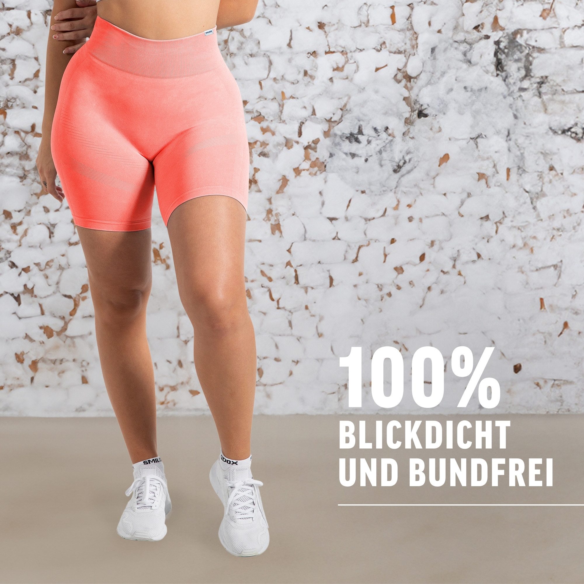 Smilodox Shorts Batik Ruth, High Waist V-Shape Hotpants mit Scrunch Yoga & Fitness Seamless Push Up Radlerhose Squatproof Sporthose Gym Freizeit