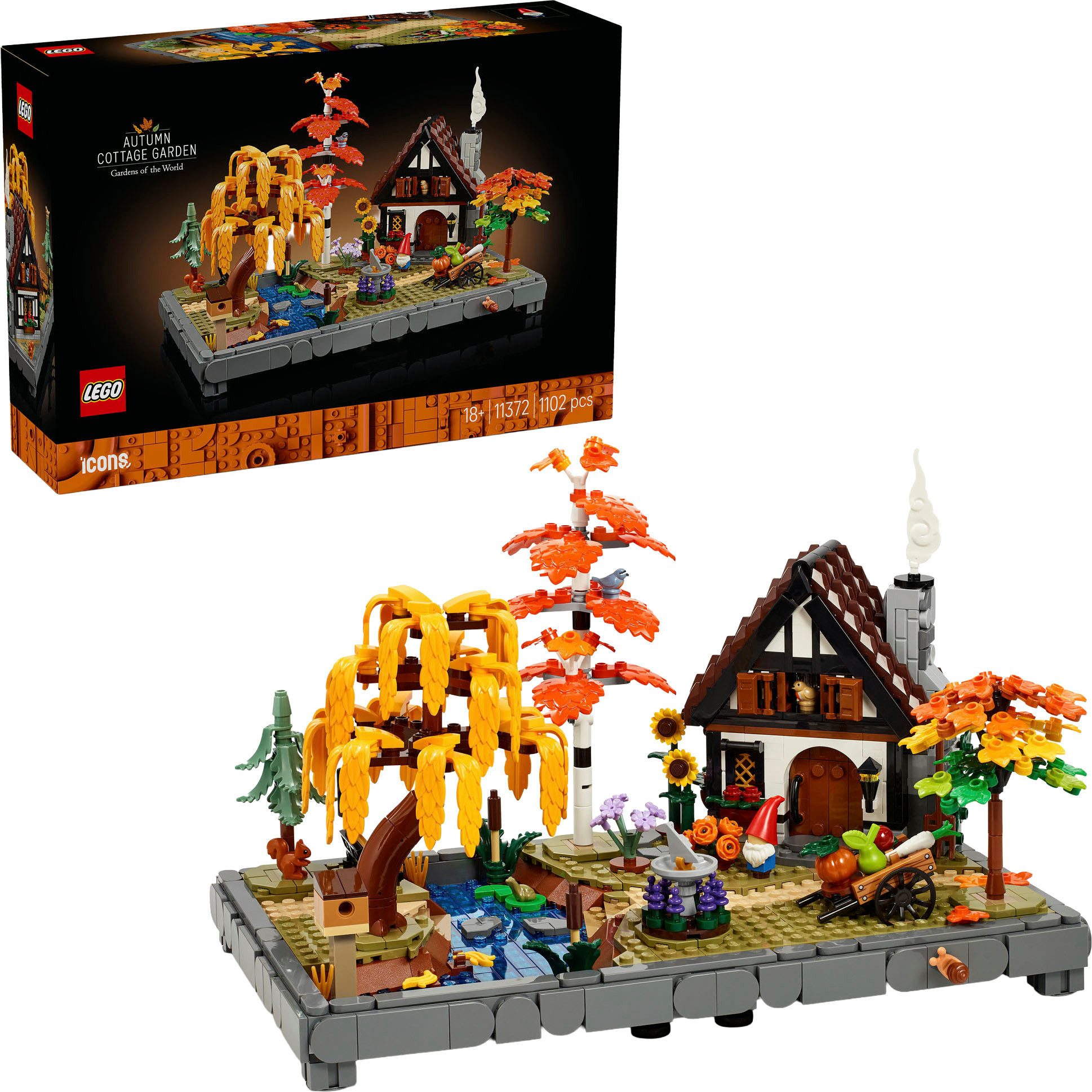 LEGO® Herbstlicher Landhausgarten (11372), LEGO Icons Konstruktionsspielste günstig online kaufen