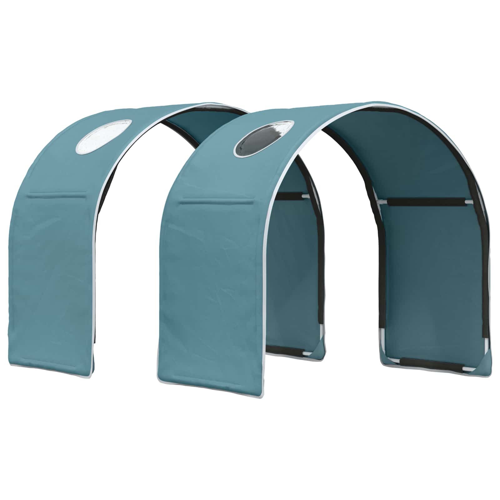 vidaXL Bett Bett-Tunnel für Kinder-Hochbetten 2 stk. Himmelblau Polyester (2-tlg)