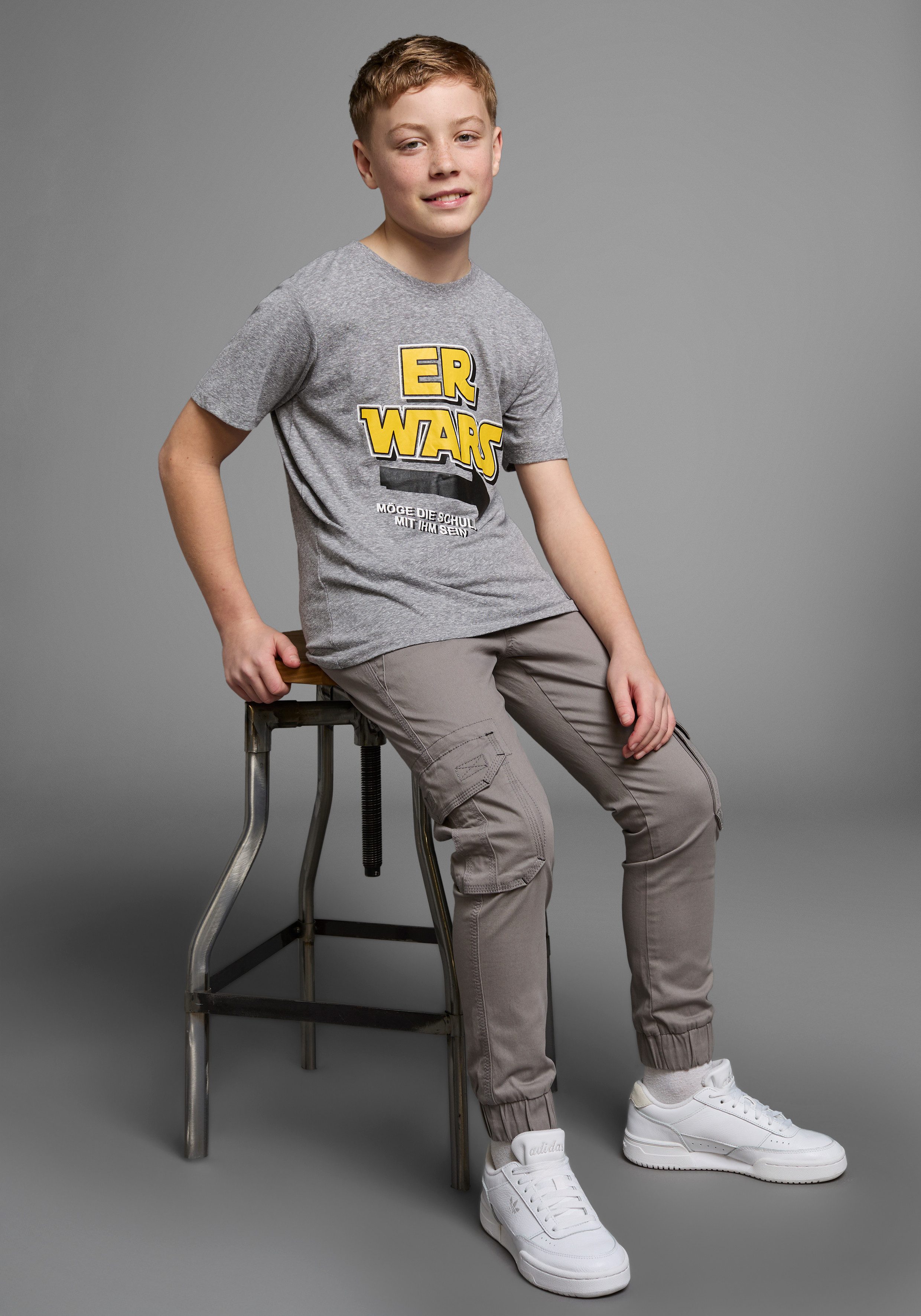 KIDSWORLD T-Shirt ER WARS Langarm, Basic-Passform, trendiger Print, Rundhalsausschnitt