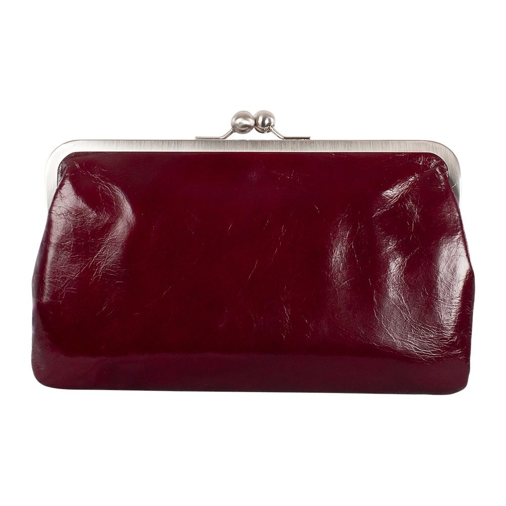 VOLKER LANG Abendtasche MARLENE  Elegante Damen Bügeltasche aus italienischem Leder