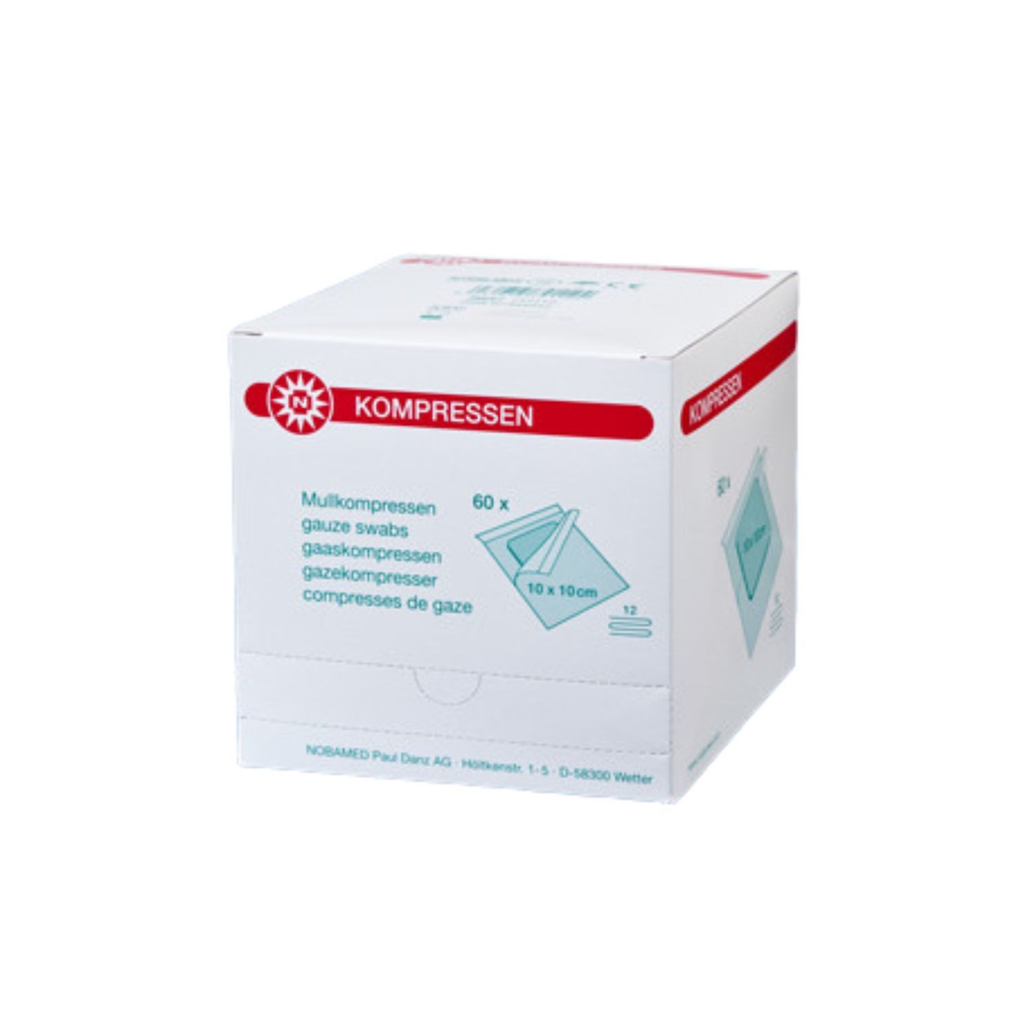 Nobamed Erste-Hilfe-Set Medizinische Wundkompresse 5x5 cm – Hygienisch, hochwertig & für profe