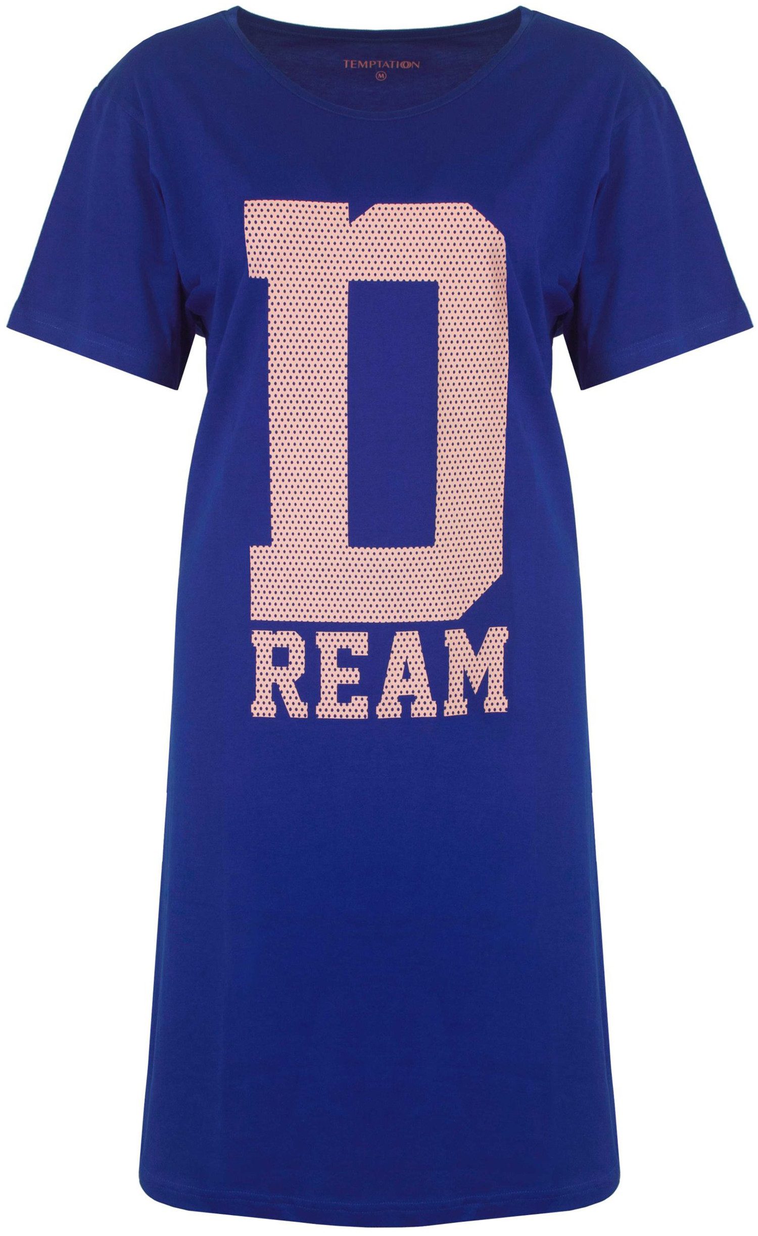 TEMPTATION Nachthemd Damen Schlafshirt mit kurzem Arm (1-tlg) Baumwolle
