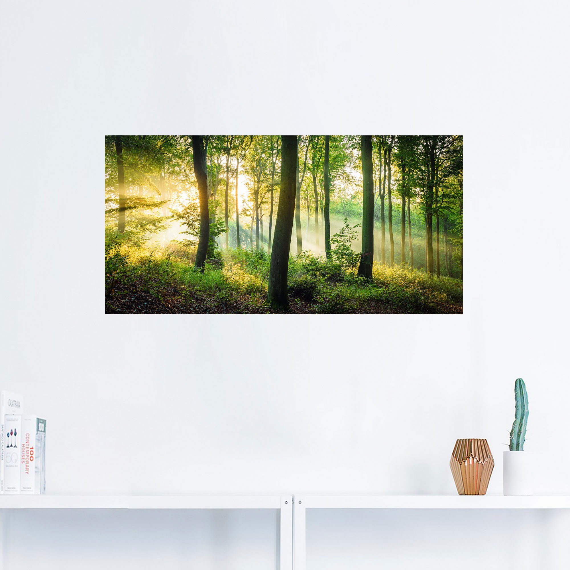 Artland Wandbild »Herbst im Wald II«, Waldbilder (1 Stück), in vielen Größen & Produktarten - Alubild / Outdoorbild für den Außenbereich, Leinwandbild, Poster, Wandaufkleber / Wandtattoo auch für Badezimmer geeignet-HomeTrends