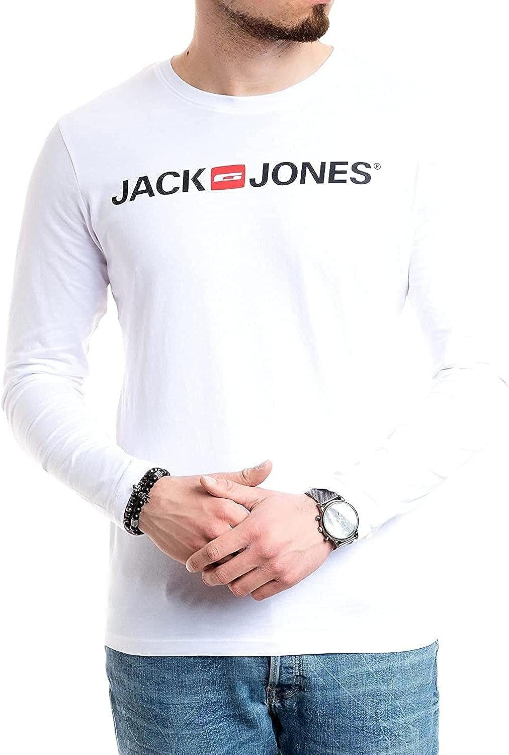 Jack & Jones Langarmshirt mit Printaufdruck White