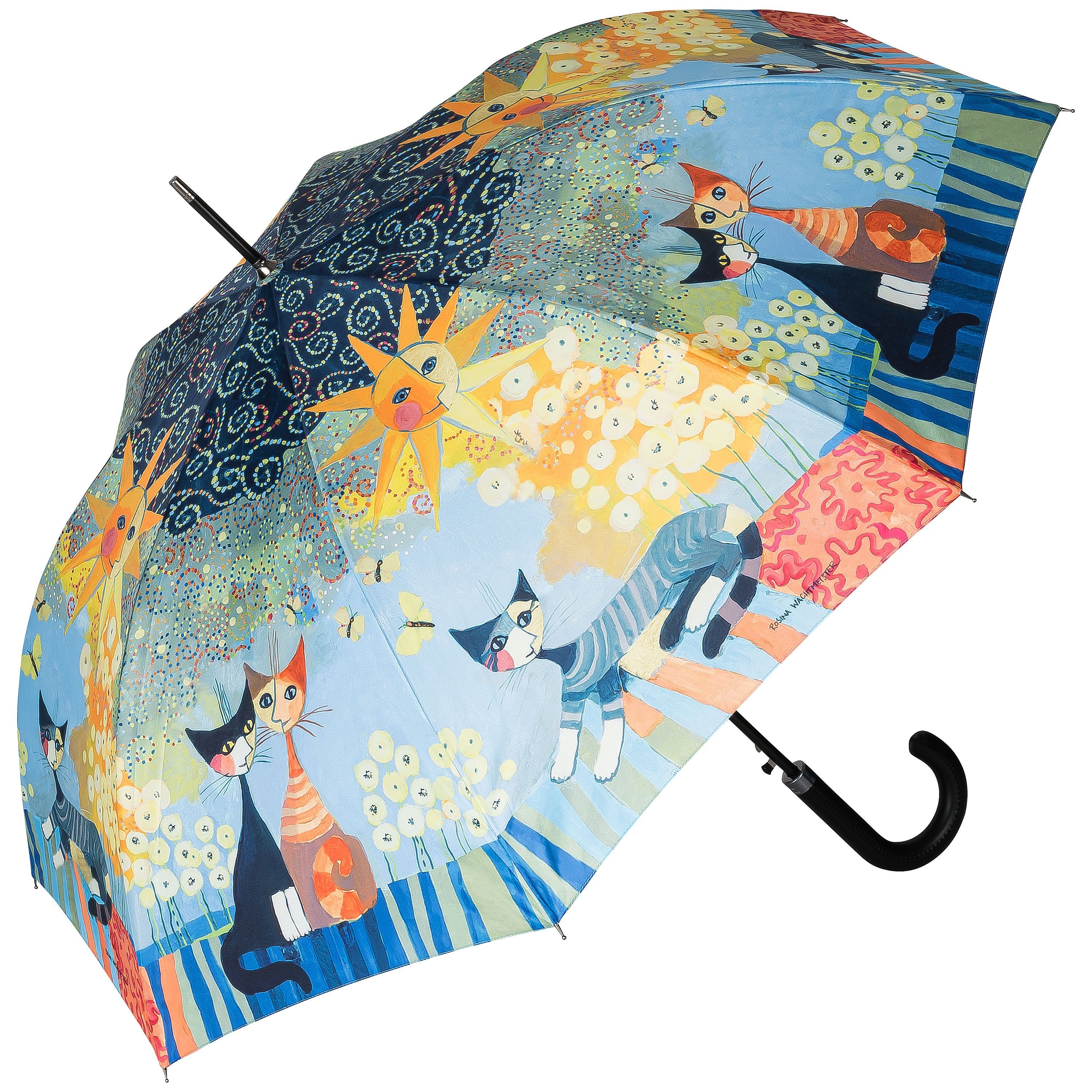 von Lilienfeld Stockregenschirm Regenschirm Rosina Wachtmeister Dolce Vita Kunst Motiv Katze, Katzenmotiv