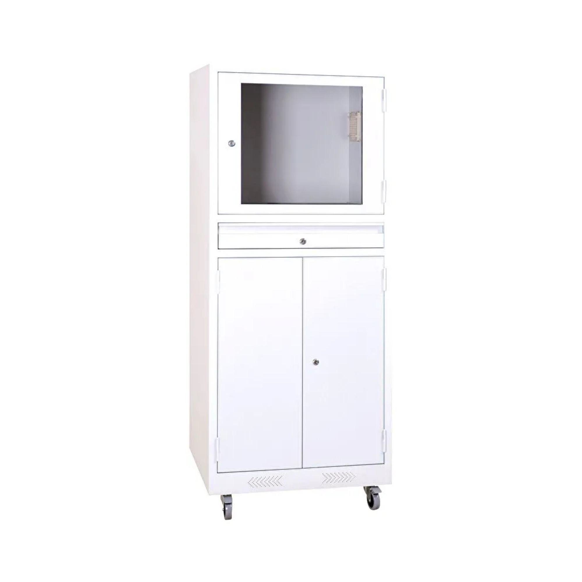 PROREGAL® Computerschrank Industrie-PC-Schrank Bear, HxBxT 170x68x60cm, Grau