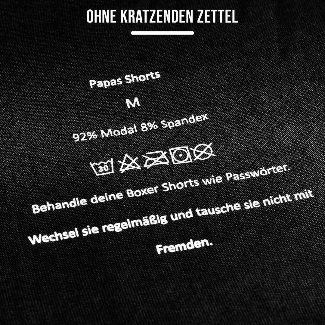 Papas Shorts Boxershorts Herren, Extra Lang (Packung, 3er-Pack) aus weichem Modal mit extra Beinlänge gegen Zwicken im Schritt
