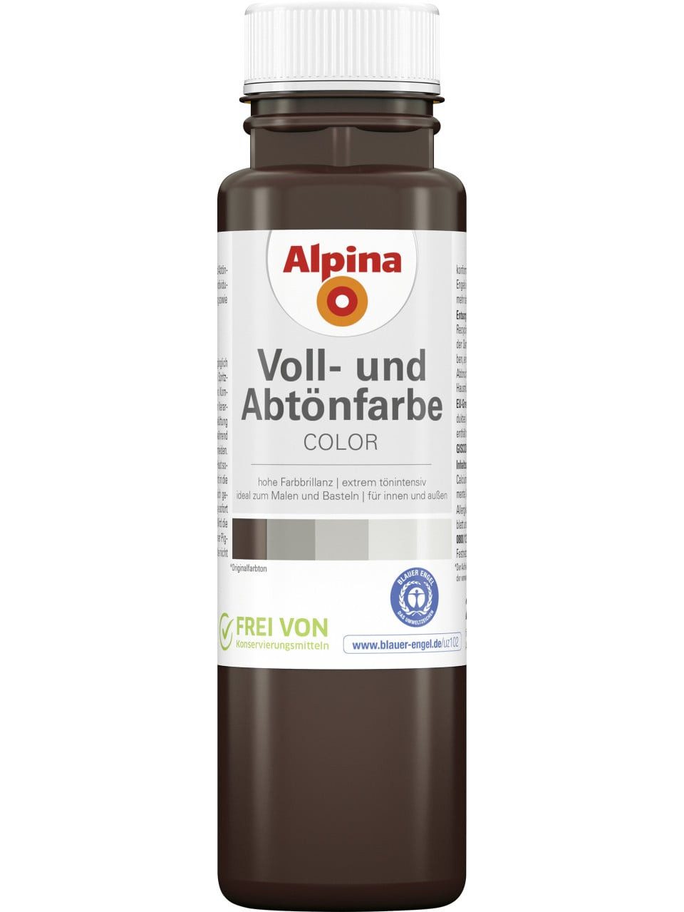 Alpina Vollton- und Abtönfarbe Alpina Color Abtönfarbe choco brown seidenmatt 250