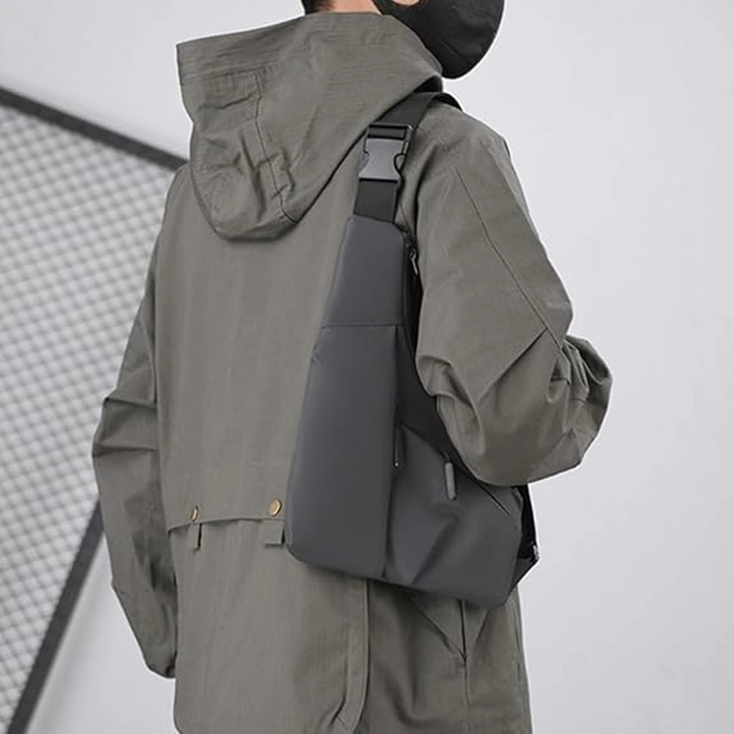 LA CUTE Umhängetasche Urban Sports Gürteltasche mit verstellbarem Gurt & Fächern (Universelle Umhängetasche für Herren & Damen mit Reißverschlüssen, Funktionale Gürteltasche mit mehreren Fächern für Alltag & Sport), Vielseitig tragbar als Gürteltasche oder Umhängetasche