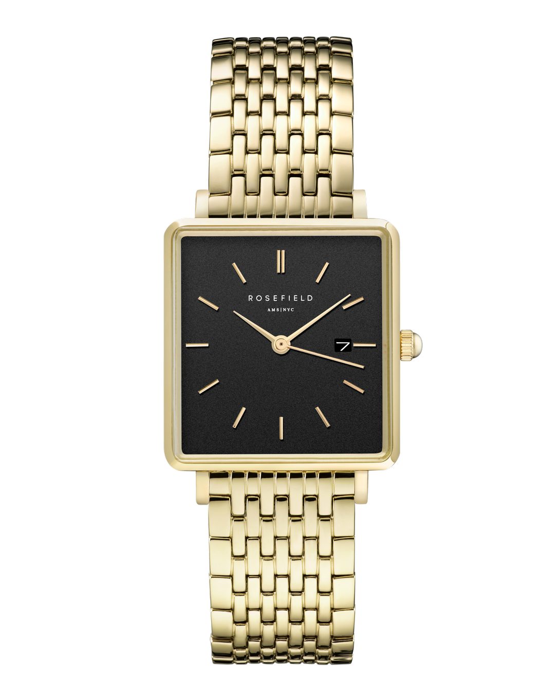 ROSEFIELD Quarzuhr ROSEFIELD Damenuhr Boxy 28mm Goldfarben
