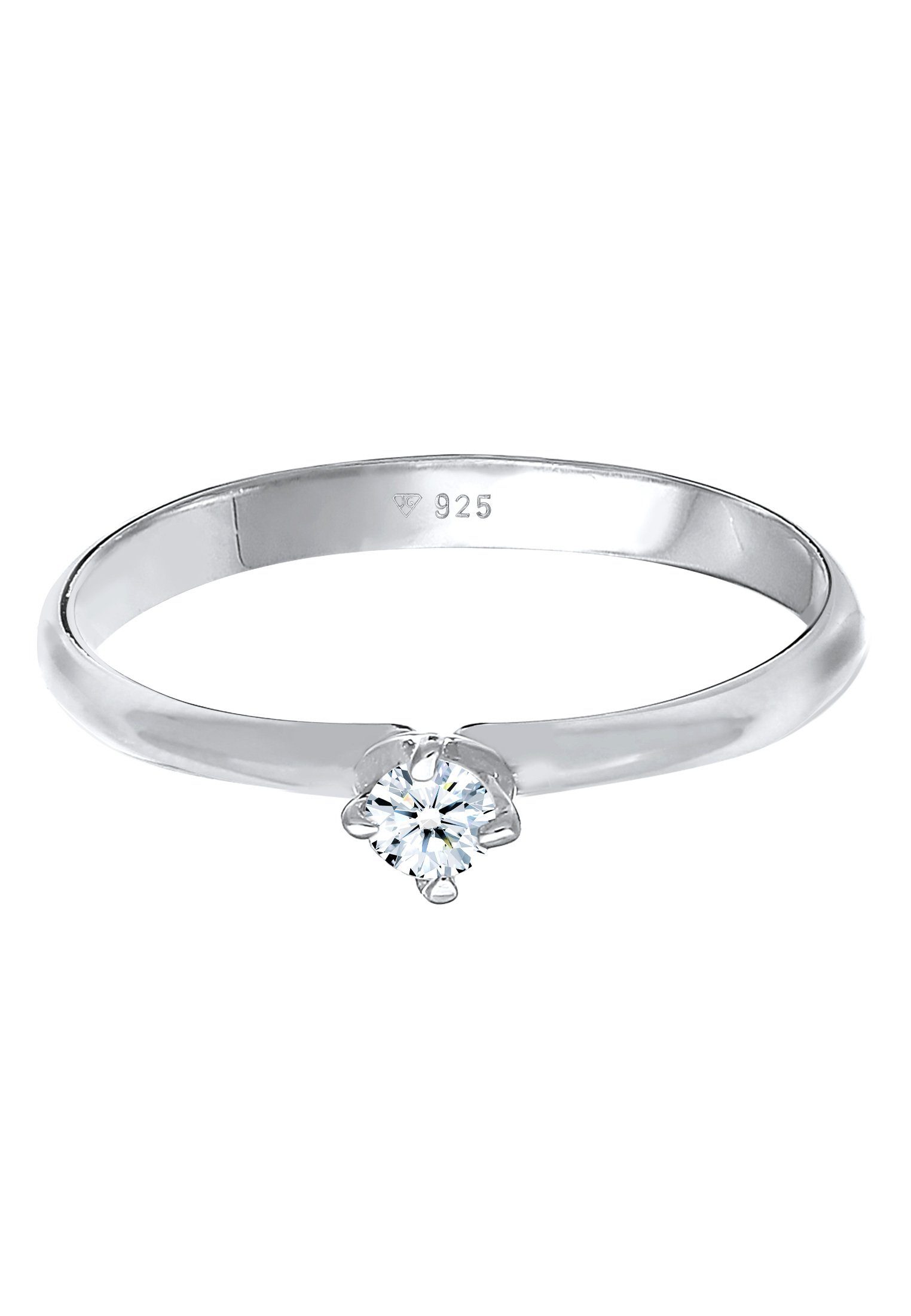 Elli DIAMONDS Diamantring Ring Solitär Diamant (0.11 ct) Klassik 925 Silber günstig online kaufen