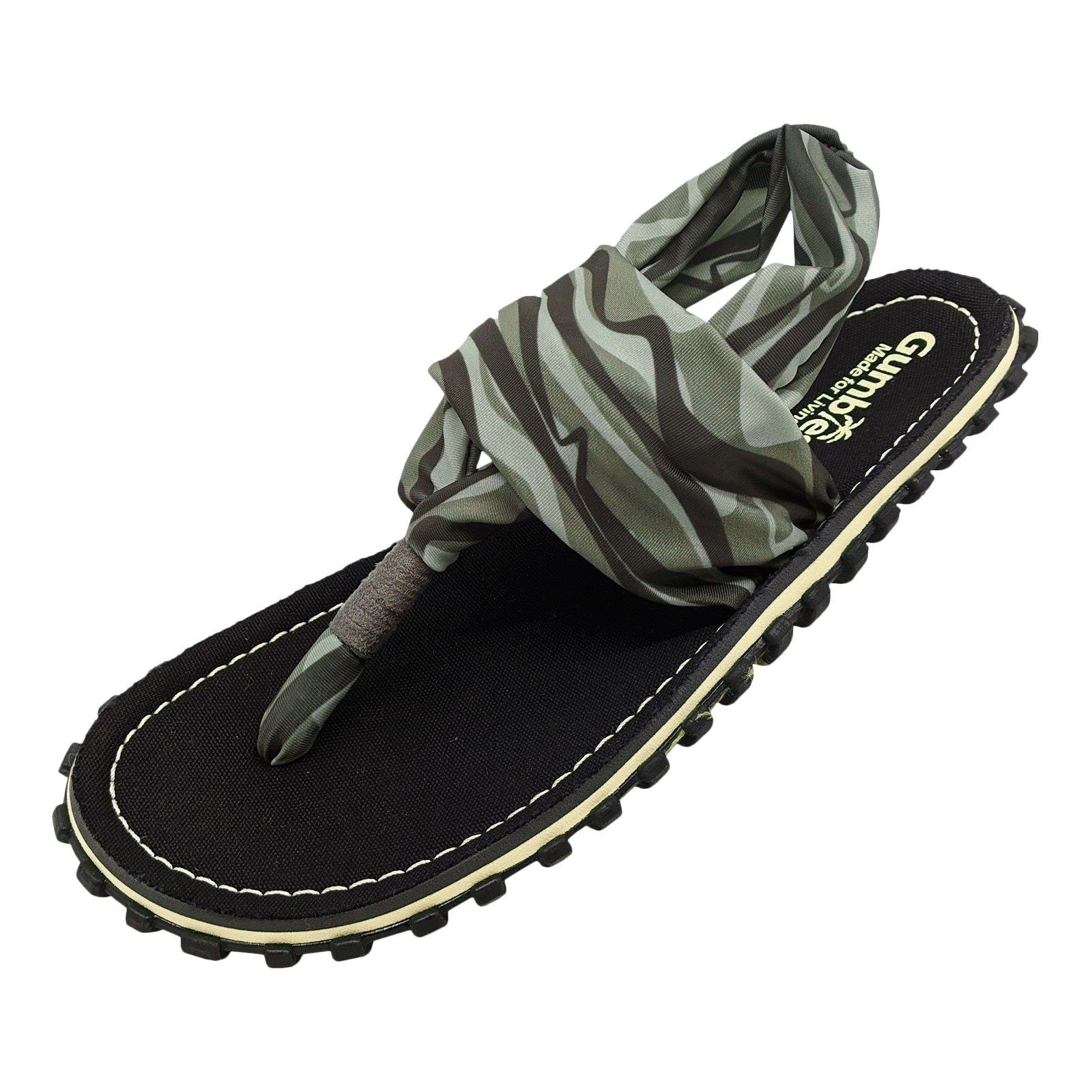 Sandale black Gumbies Slingback Stoff-Riemen 2606 mit