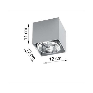 etc-shop Deckenstrahler, Leuchtmittel nicht inklusive, Deckenleuchte Deckenspot Deckenlampe Grau ALU Würfel Esszimmer