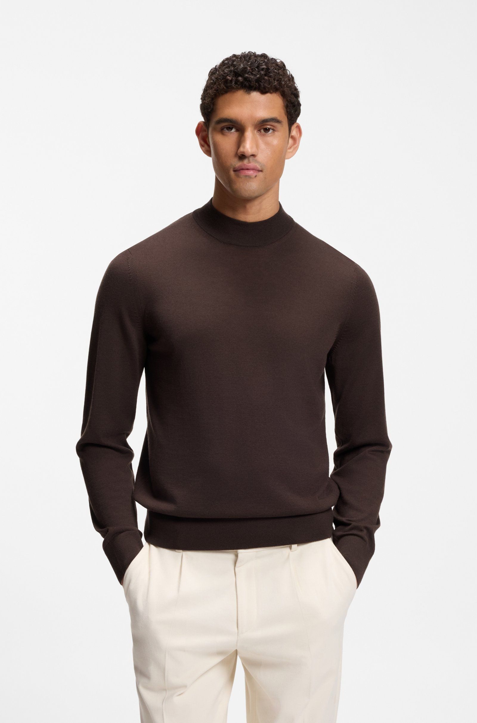BOSS Strickpullover Bjarno aus Merinowolle (1-tlg)