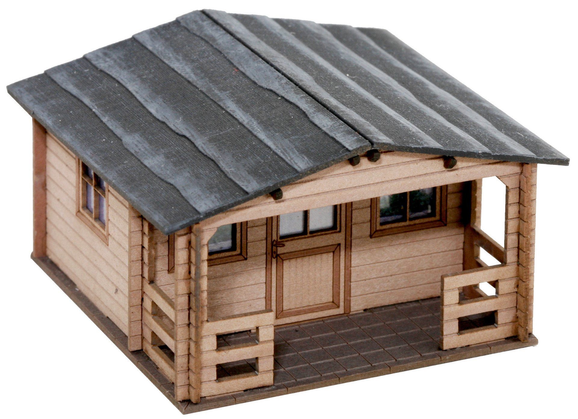 NOCH Modelleisenbahn-Gebäude Schrebergartenhaus, Laser-Cut Minis Bausatz, 2,9 x