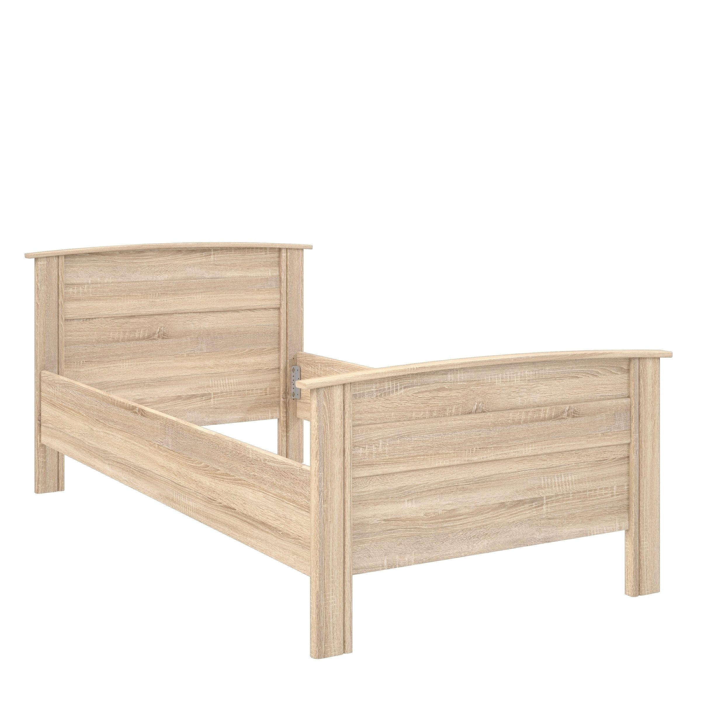 FORTE Bettgestell Seniorenbett, Eiche Dekor, Liegefl. 100x200cm - 116x89x210cm (BxHxT)