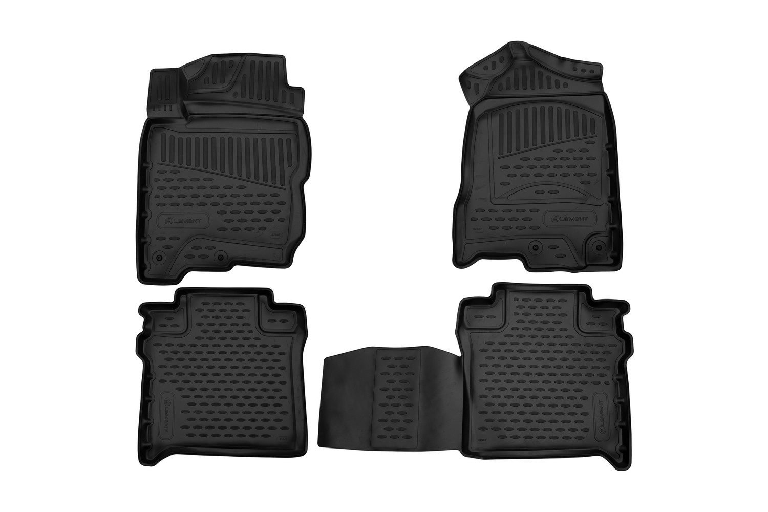 LEMENT Auto-Fußmatten 3D-Gummimatten passend für NISSAN Titan XD Crew Cab 2016–2018, USA (4 St), für NISSAN Titan XD Pkw, Passgenau