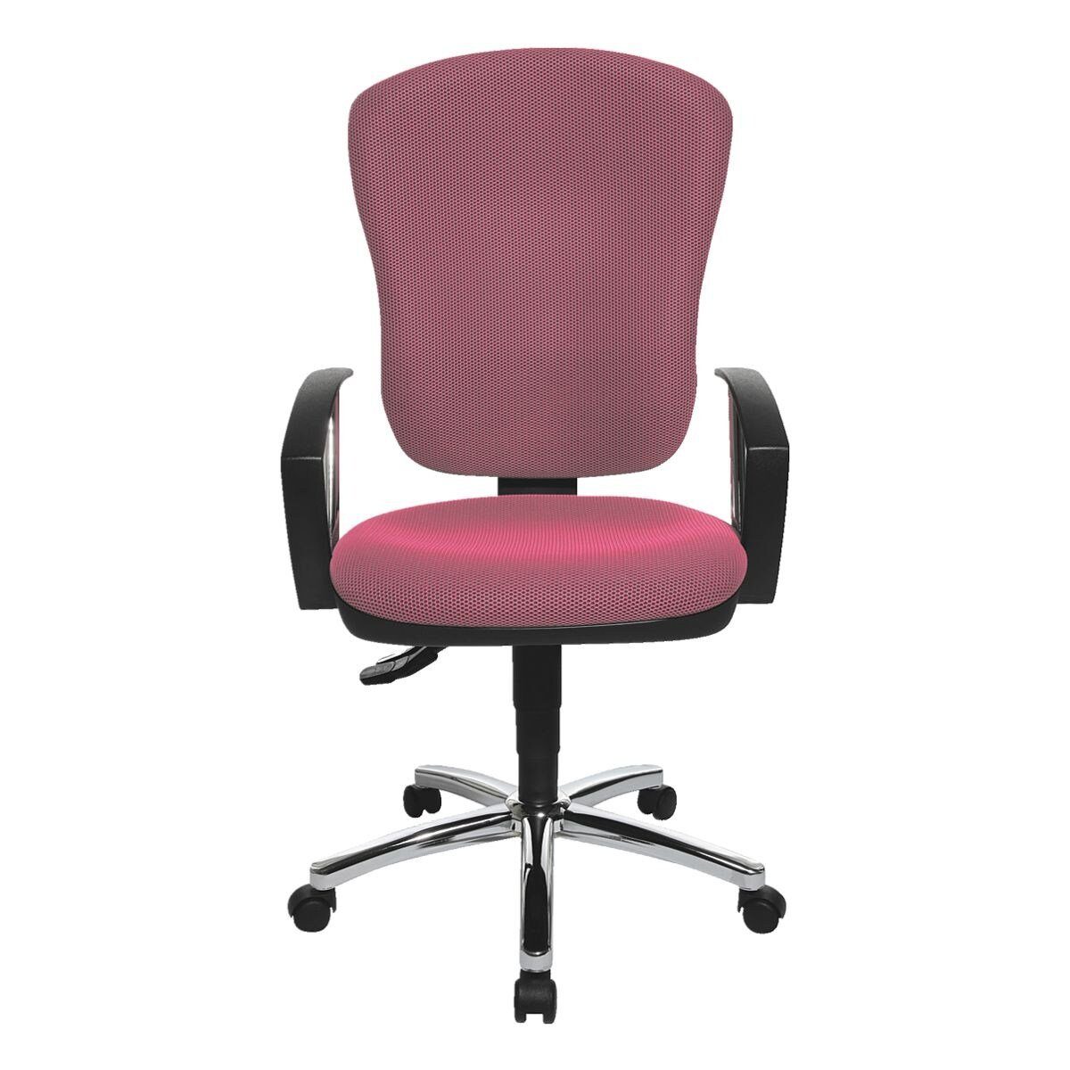 Steel / konturgeformter TOPSTAR Muldensitz pink Point Beckenstütze mit (ohne Armlehnen) Lehne, 80, Schreibtischstuhl