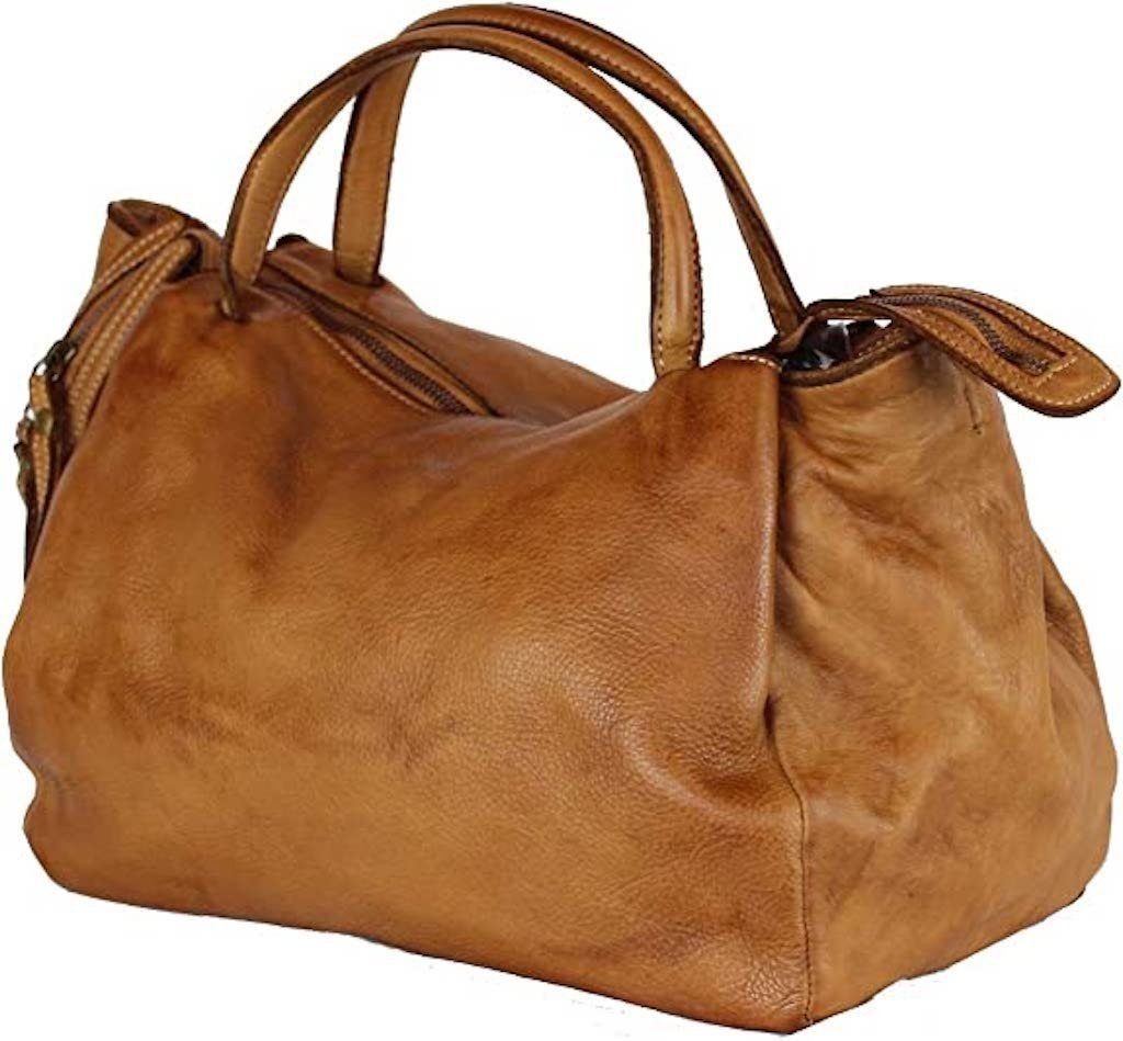 BZNA Handtasche Dianan Designer Tasche Ledertasche kurze Tragegriffe - Vintage, weiches Leder