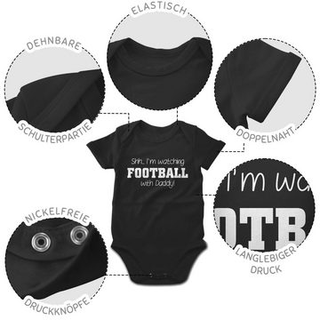 Shirtracer Shirtbody Shh...I'm watching football with Daddy! - weiß Sport & Bewegung Baby