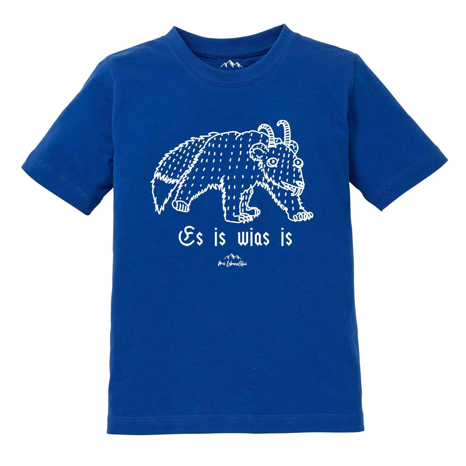 Bavariashop Print-Shirt Kinder T-Shirt Wolpertinger "Es is wias is"