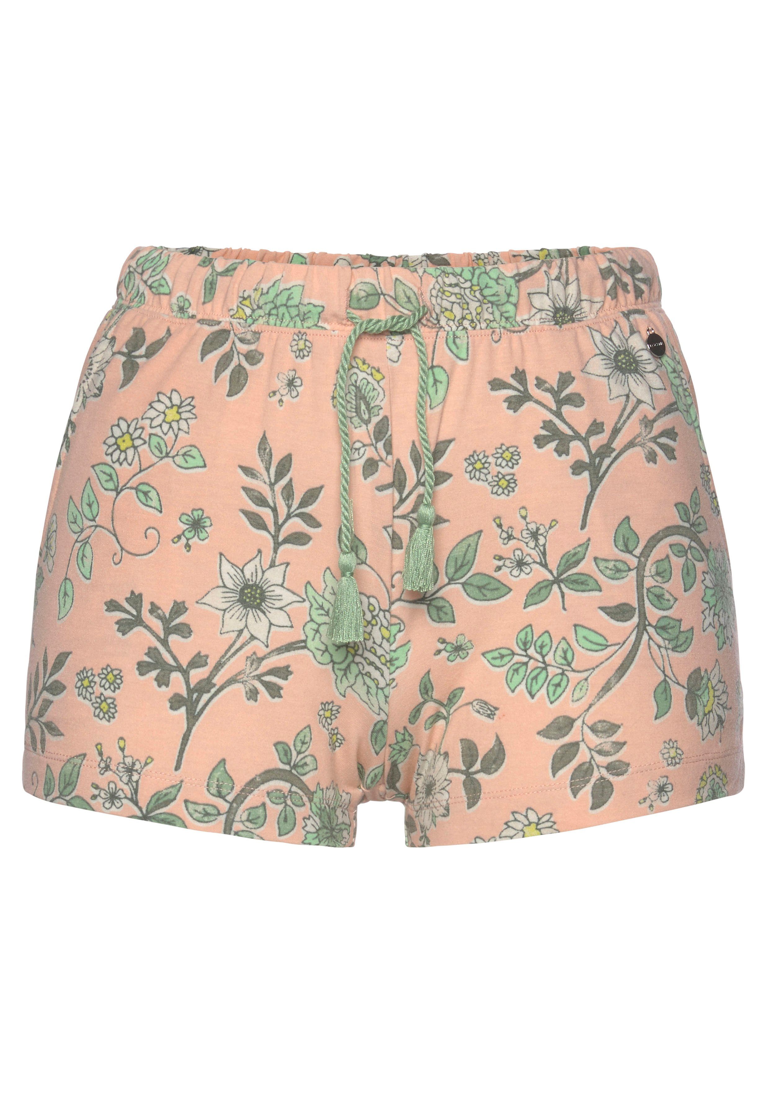 alt LASCANA Blumen rosa Allover-Druck im Schlafshorts