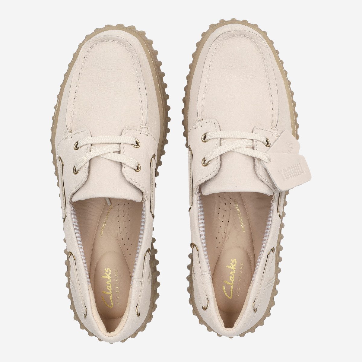Clarks Clarks Torhill Boat 26186302 4, Schnürschuhe, Beige, Damen Schnürschuh